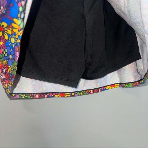 Floral Multicolor Women's Athletic Skirt - Picture 4 of 5